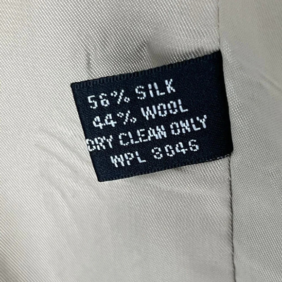 Club Room Pantex Silk Wool Blend Mens 42R Blazer Jacket Coat Brown Blue Gingham - Picture 10 of 11